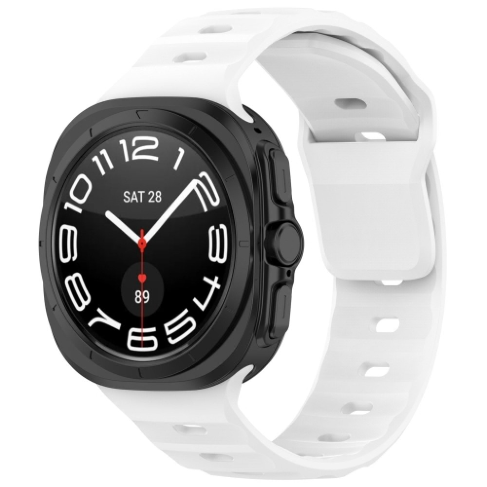 Λουράκι σιλικόνης Solid Color για το Samsung Galaxy Watch Ultra 47mm (White)