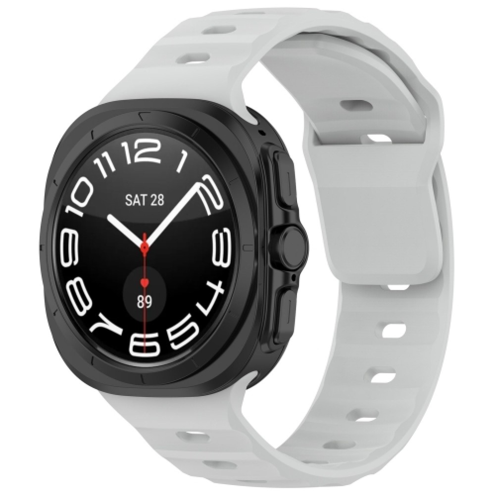 Λουράκι σιλικόνης Solid Color για το Samsung Galaxy Watch Ultra 47mm (Light Gray)