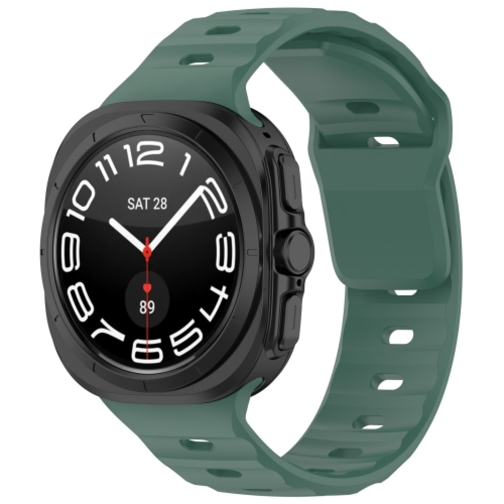 Λουράκι σιλικόνης Solid Color για το Samsung Galaxy Watch Ultra 47mm (Dark Green)