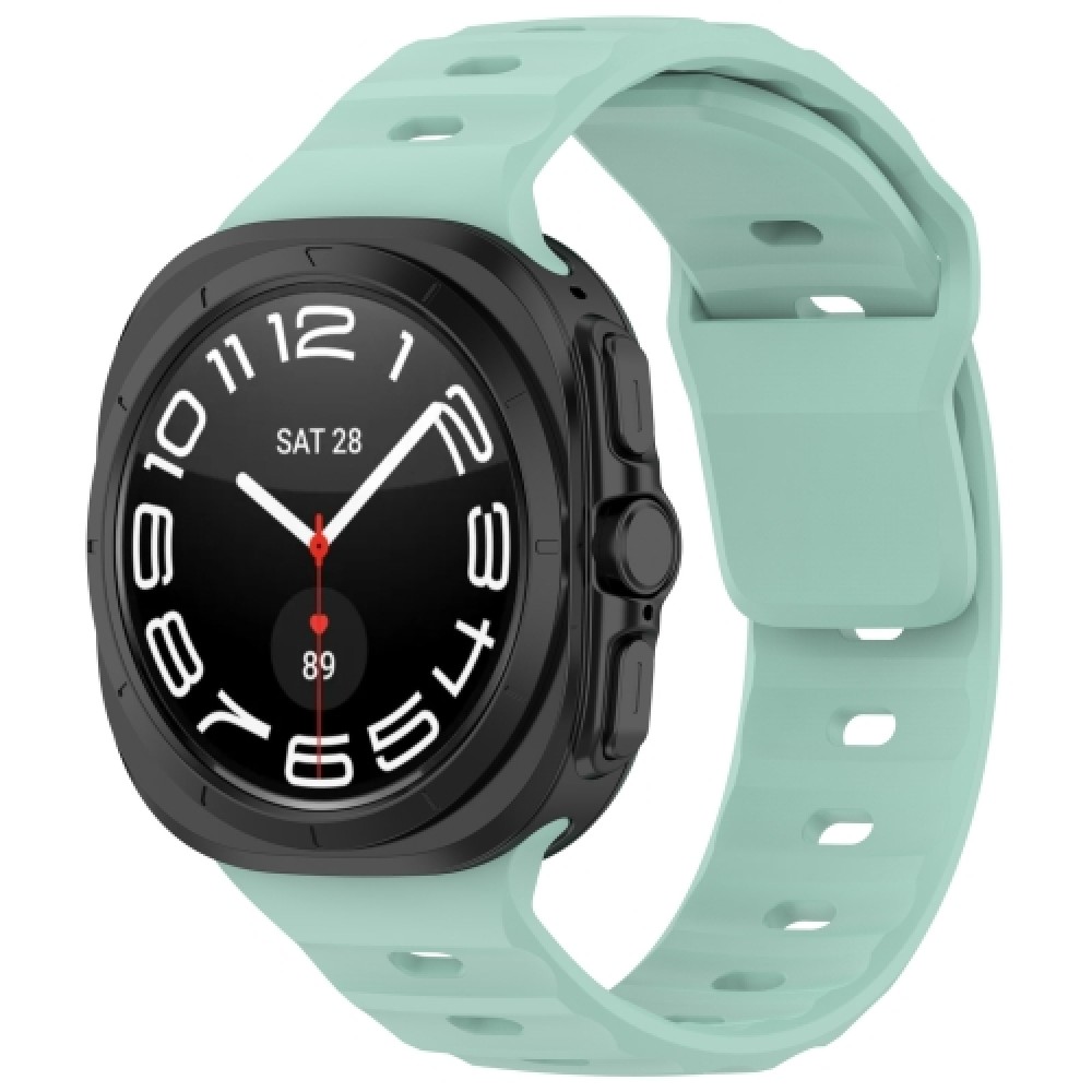 Λουράκι σιλικόνης Solid Color για το Samsung Galaxy Watch Ultra 47mm (Cyan) 