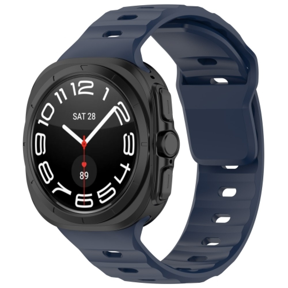 Λουράκι σιλικόνης Solid Color για το Samsung Galaxy Watch Ultra 47mm (Dark Blue)