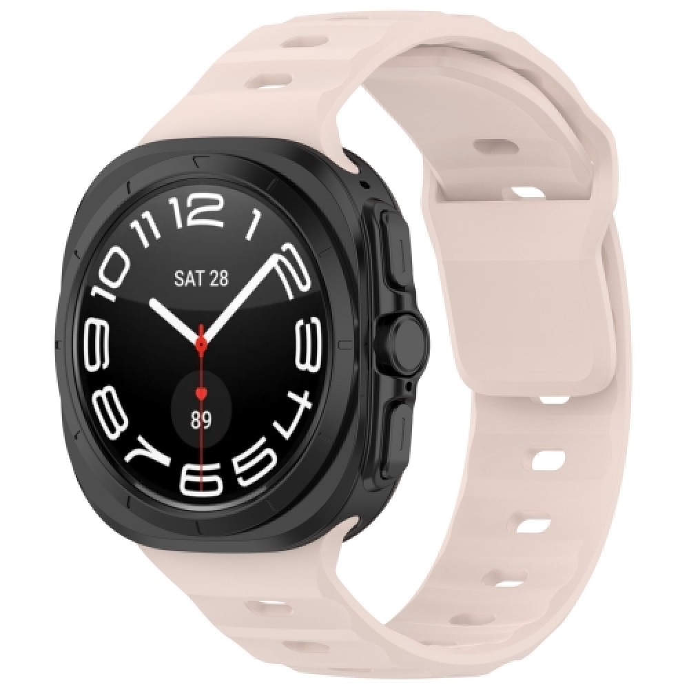 Λουράκι σιλικόνης Solid Color για το Samsung Galaxy Watch Ultra 47mm (Pink)