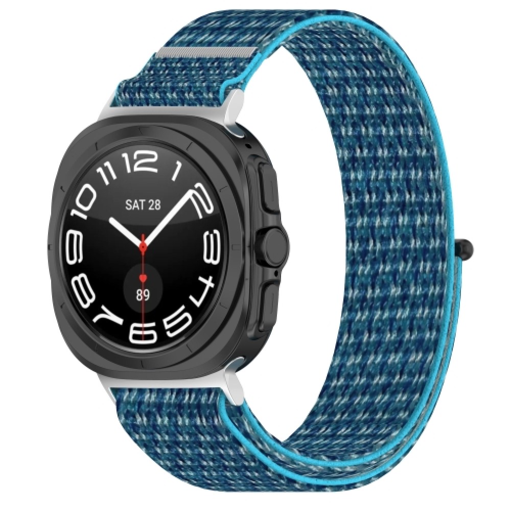 Nylon λουράκι με αυτοκόλλητο κλείσιμο για το Samsung Galaxy Watch Ultra 47mm (Sea Blue)