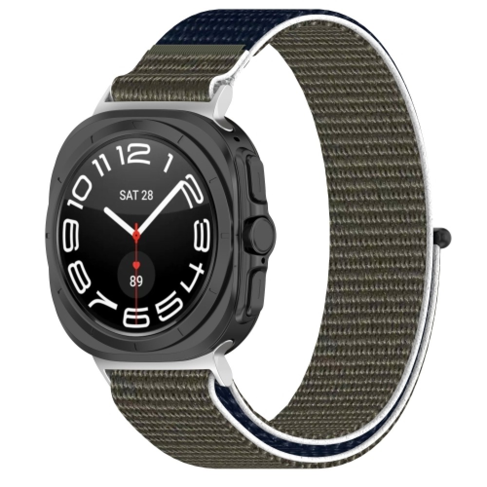 Nylon λουράκι με αυτοκόλλητο κλείσιμο για το Samsung Galaxy Watch Ultra 47mm (Gray Blue)