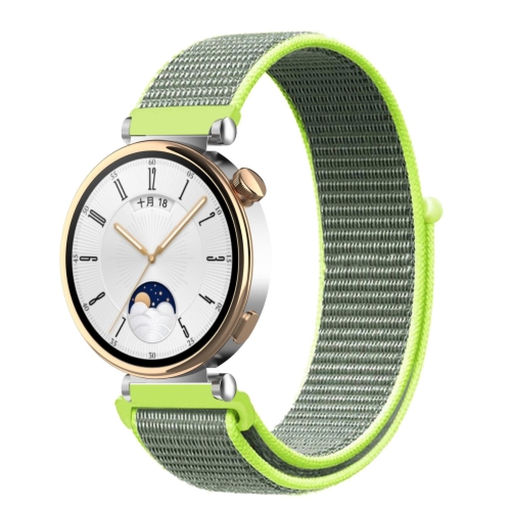 Nylon λουράκι με αυτοκόλλητο κλείσιμο για το Huawei Watch GT 4 41MM (Bright Yellow)