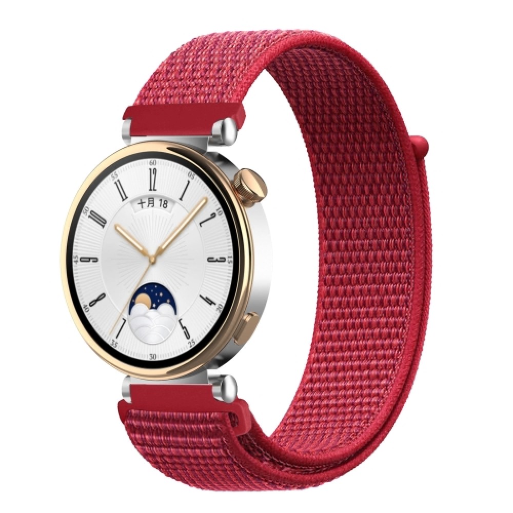 Nylon λουράκι με αυτοκόλλητο κλείσιμο για το Huawei Watch GT 4 41MM (Red)