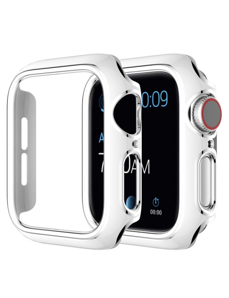 Σκληρή θήκη προστασίας για το Apple Watch Series 4/5/6/SE 44mm - White/Silver