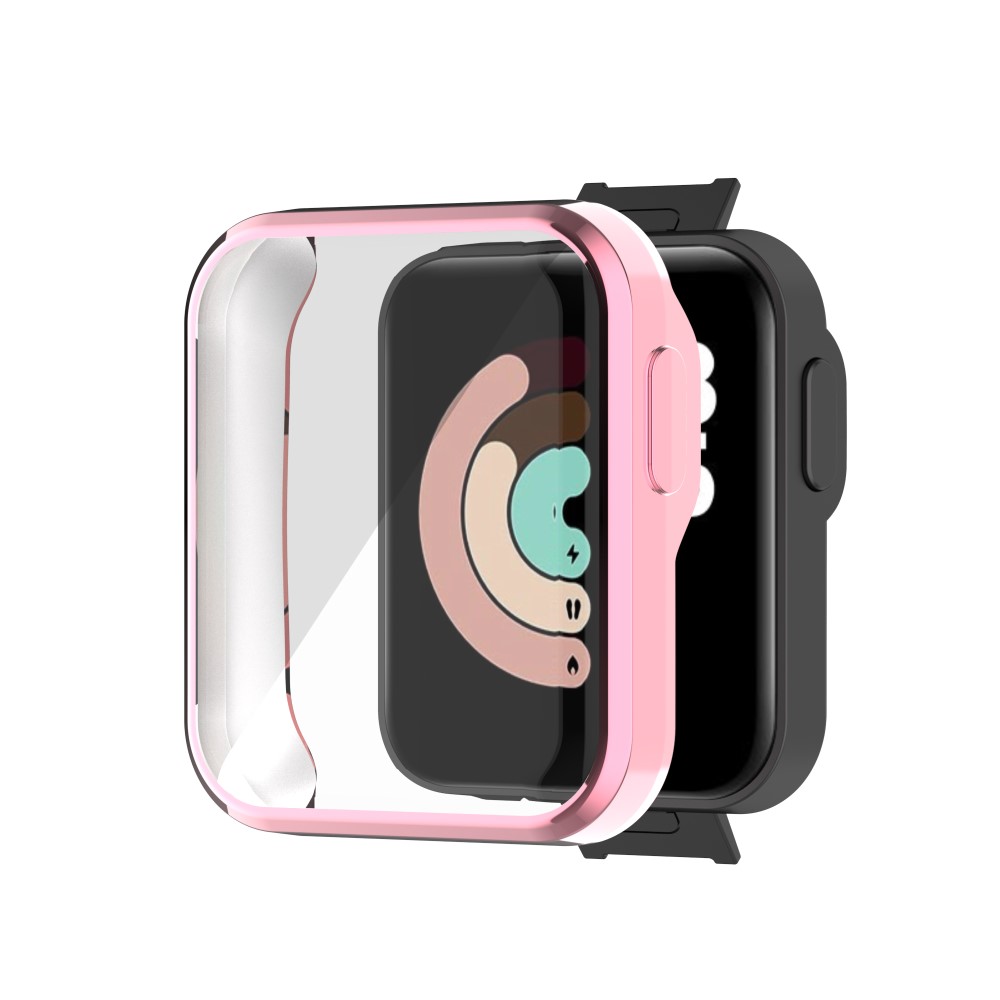 Eύκαμπτη θήκη προστασίας σιλικόνης με ενσωματωμένη προστασία οθόνης για το Xiaomi Mi Watch Lite - Pink