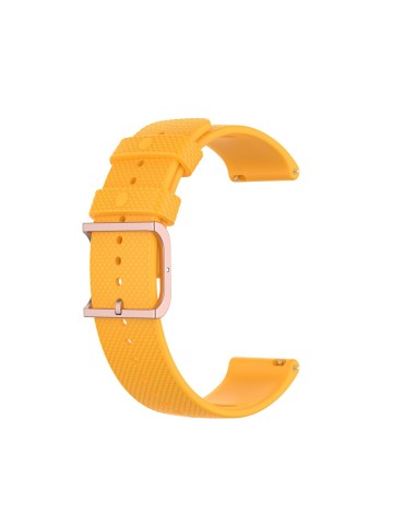 Λουράκι σιλικόνης για το Galaxy Watch 42mm με rose gold κούμπωμα - Mustard