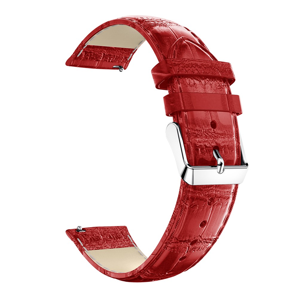 Δερμάτινο λουράκι crocodile pattern  για το Huawei GT (42mm) /GT 2 (42mm)- Red