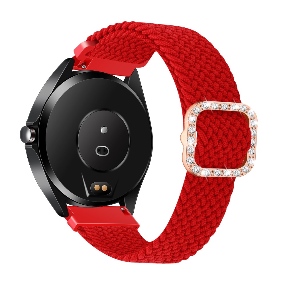 Nylon λουράκι με κούμπωμα με strass για το Samsung Galaxy Watch 6 (40mm)/(44mm) / Samsung Galaxy Watch 6 classic (43mm)/(47mm) Red