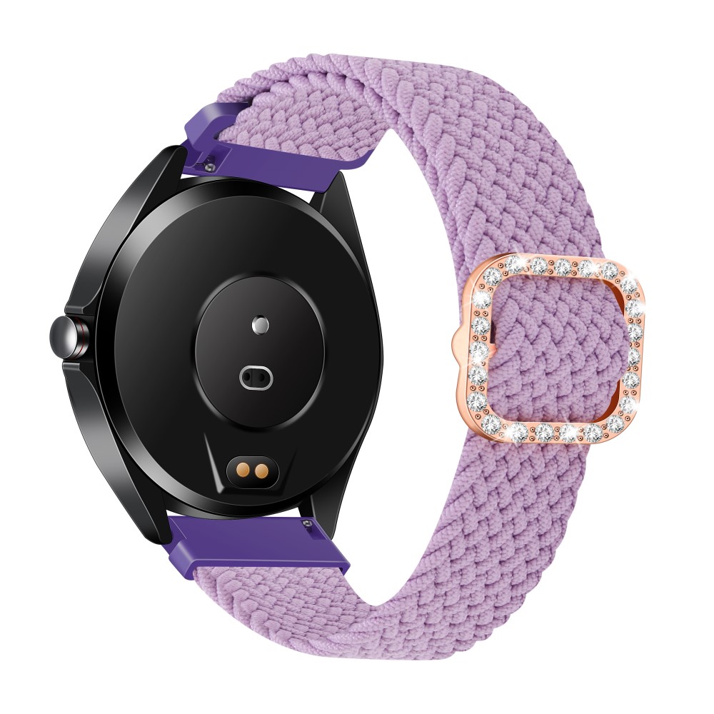 Nylon λουράκι με κούμπωμα με strass για το Samsung Galaxy Watch 6 (40mm)/(44mm) / Samsung Galaxy Watch 6 classic (43mm)/(47mm) Purple