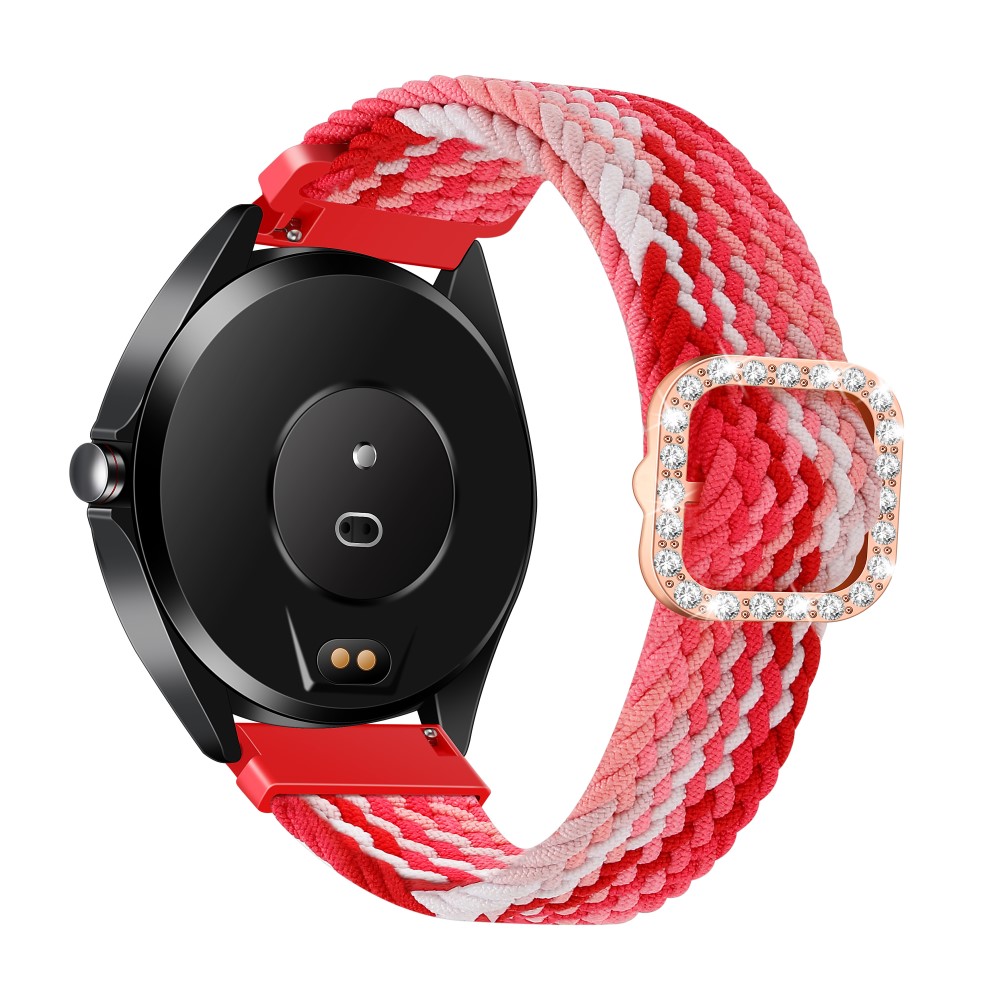 Nylon λουράκι με κούμπωμα με strass για το Samsung Galaxy Watch 6 (40mm)/(44mm) / Samsung Galaxy Watch 6 classic (43mm)/(47mm) Strawberry  Red