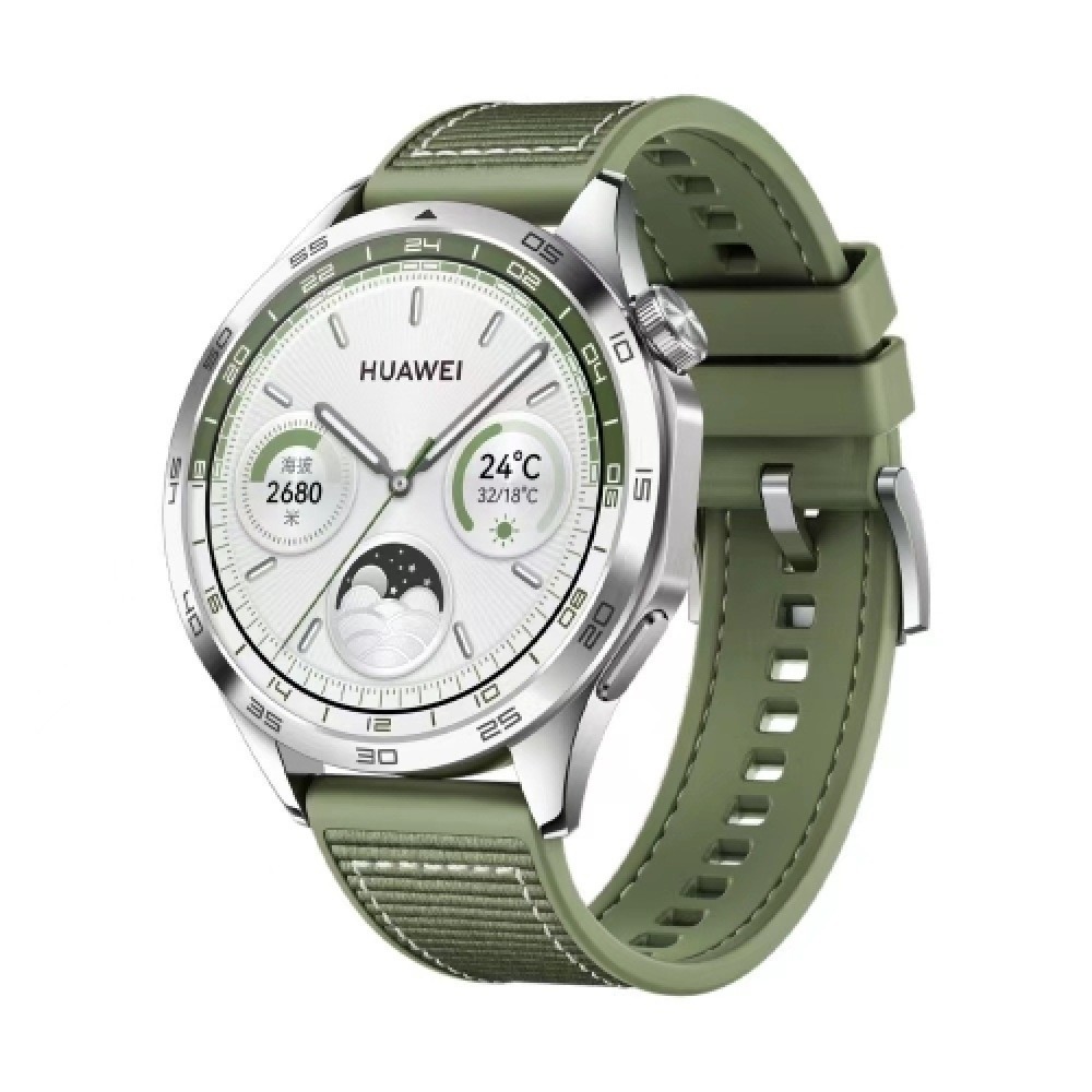 Λουράκι Nylon Hybrid Braid Silicone pattern για το  HUAWEI WATCH GT 3 46 mm Green