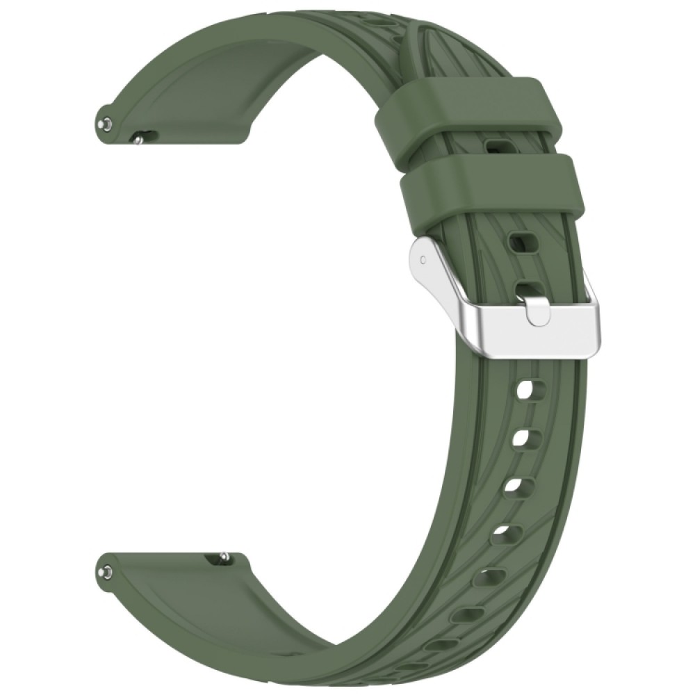 Λουράκι σιλικόνης Stripe Texture για το Amazfit GTR 2e 46mm/ GTR 46mm Dark Green