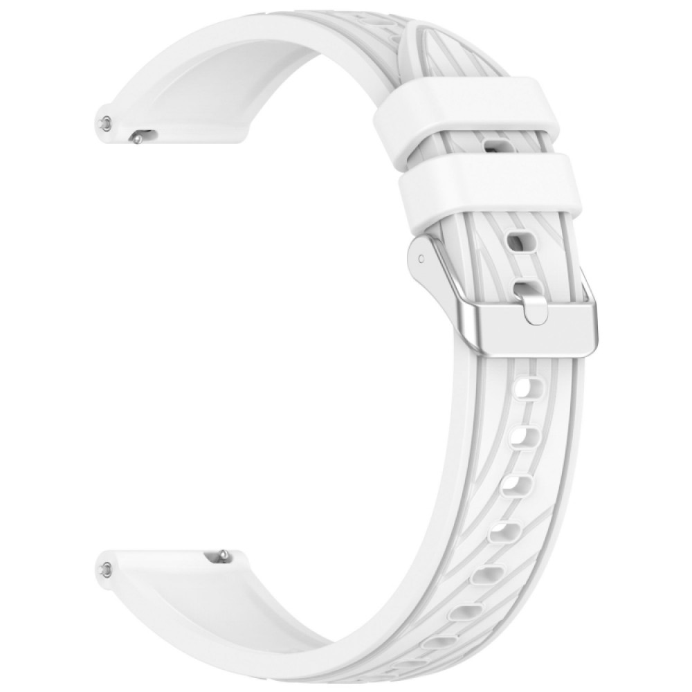 Λουράκι σιλικόνης Stripe Texture για το Huawei Watch GT 3 Pro Titanium 46mm   White