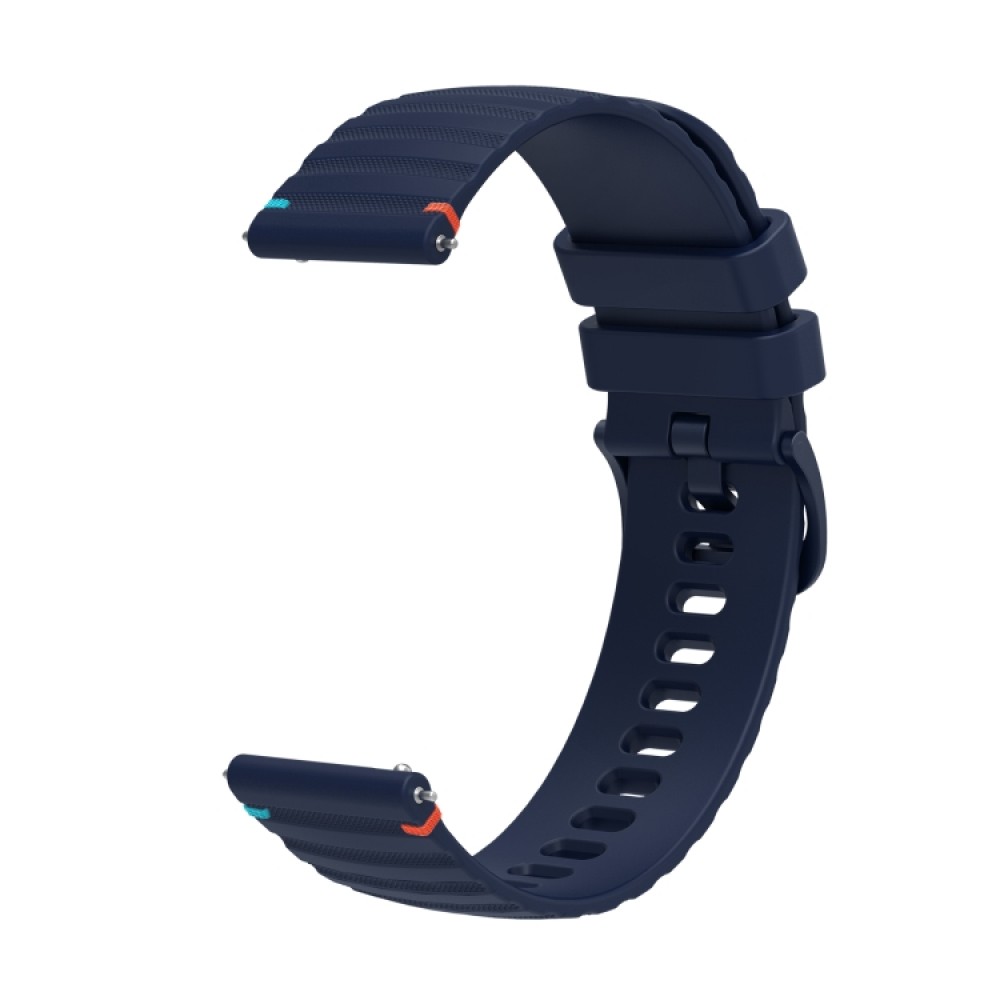 Λουράκι σιλικόνης Wavy Dotted Stitched για το HUAWEI WATCH GT 3 46 mm (Navy Blue)