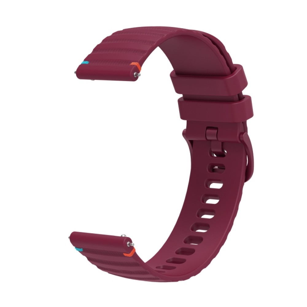 Λουράκι σιλικόνης Wavy Dotted Stitched για το HUAWEI WATCH GT 3 46 mm (Wine Red)