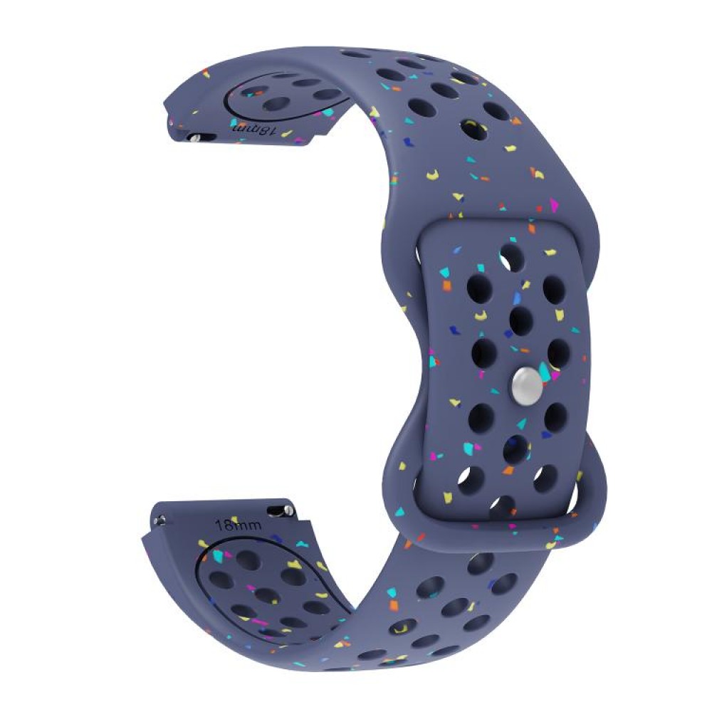 Λουράκι σιλικόνης colorful dots pattern με τρύπες για το Huawei Watch GT 5 41mm Midnight Blue Λουράκι σιλικόνης colorful dots pattern με τρύπες για το Huawei Watch GT 5 41mm Midnight Blue