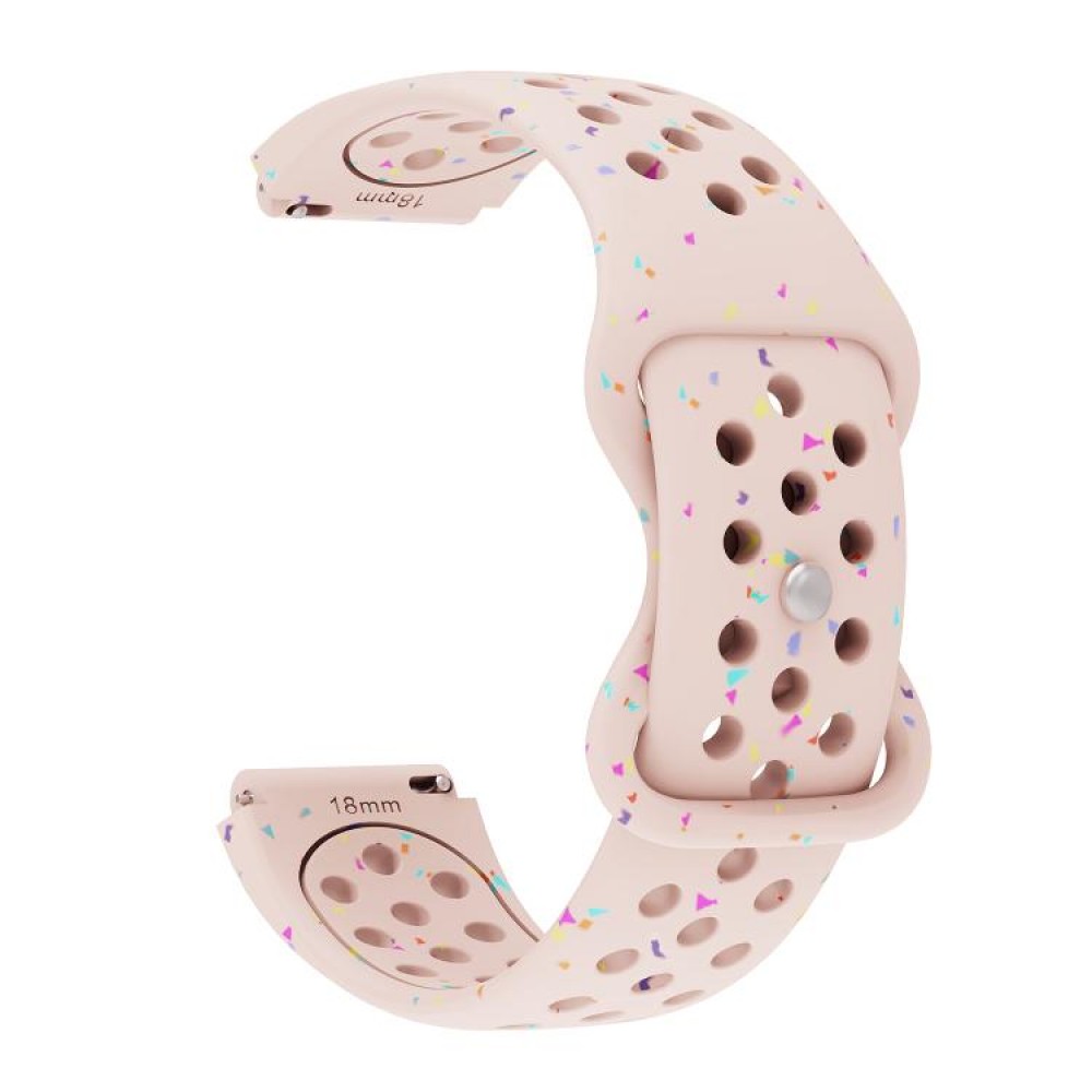 Λουράκι σιλικόνης colorful dots pattern με τρύπες για το Huawei Watch GT 5 41mm Light Pink Λουράκι σιλικόνης colorful dots pattern με τρύπες για το Huawei Watch GT 5 41mm Light Pink