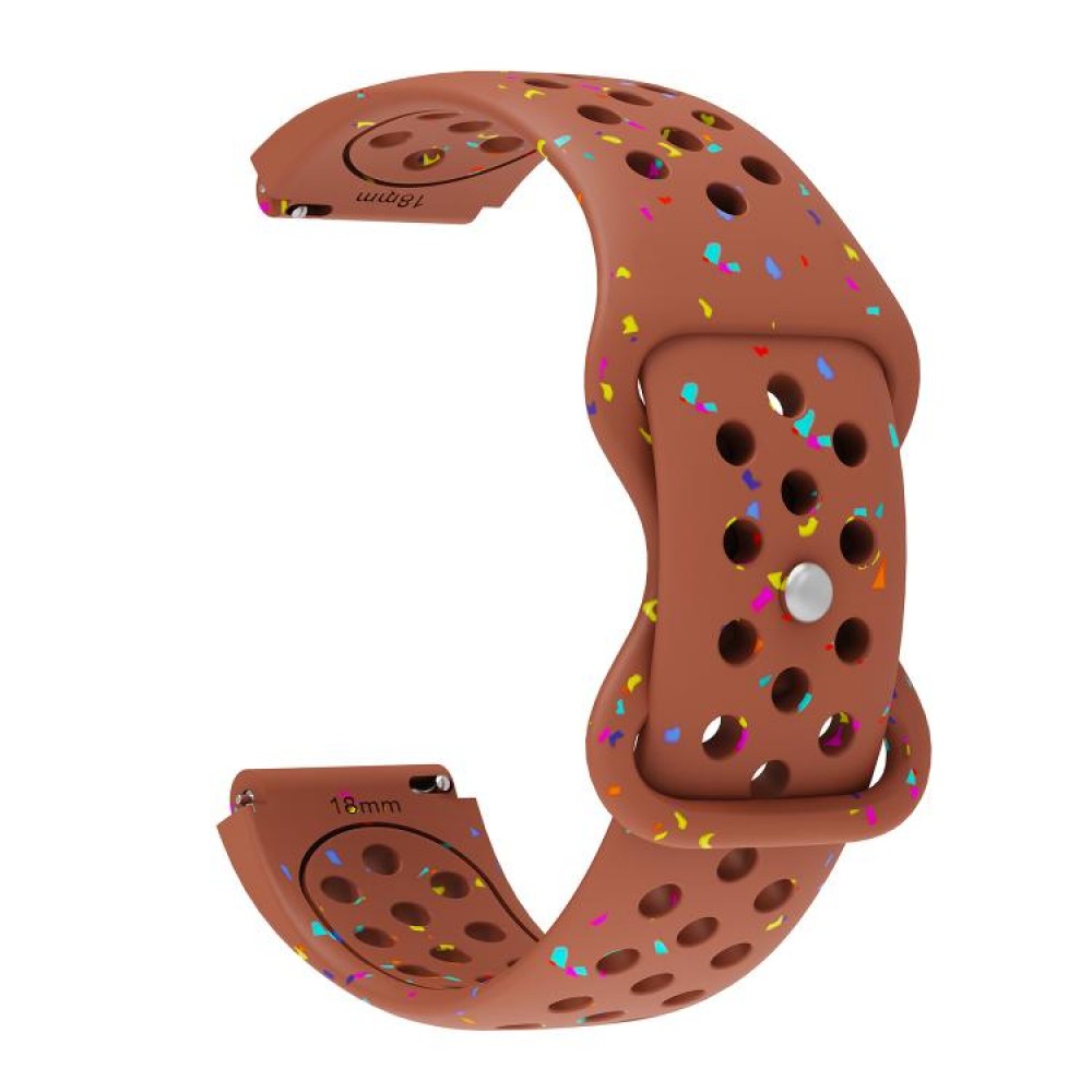 Λουράκι σιλικόνης colorful dots pattern με τρύπες για το Huawei Watch GT 5 41mm Brown
