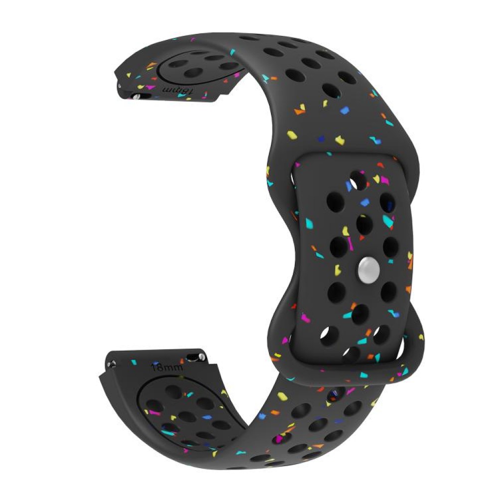 Λουράκι σιλικόνης colorful dots pattern με τρύπες για το Huawei Watch GT 5 41mm Black Λουράκι σιλικόνης colorful dots pattern με τρύπες για το Huawei Watch GT 5 41mm Black