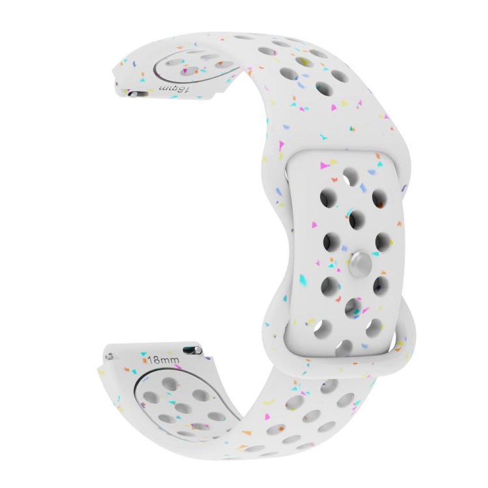 Λουράκι σιλικόνης colorful dots pattern με τρύπες για το Huawei Watch GT 5 41mm White