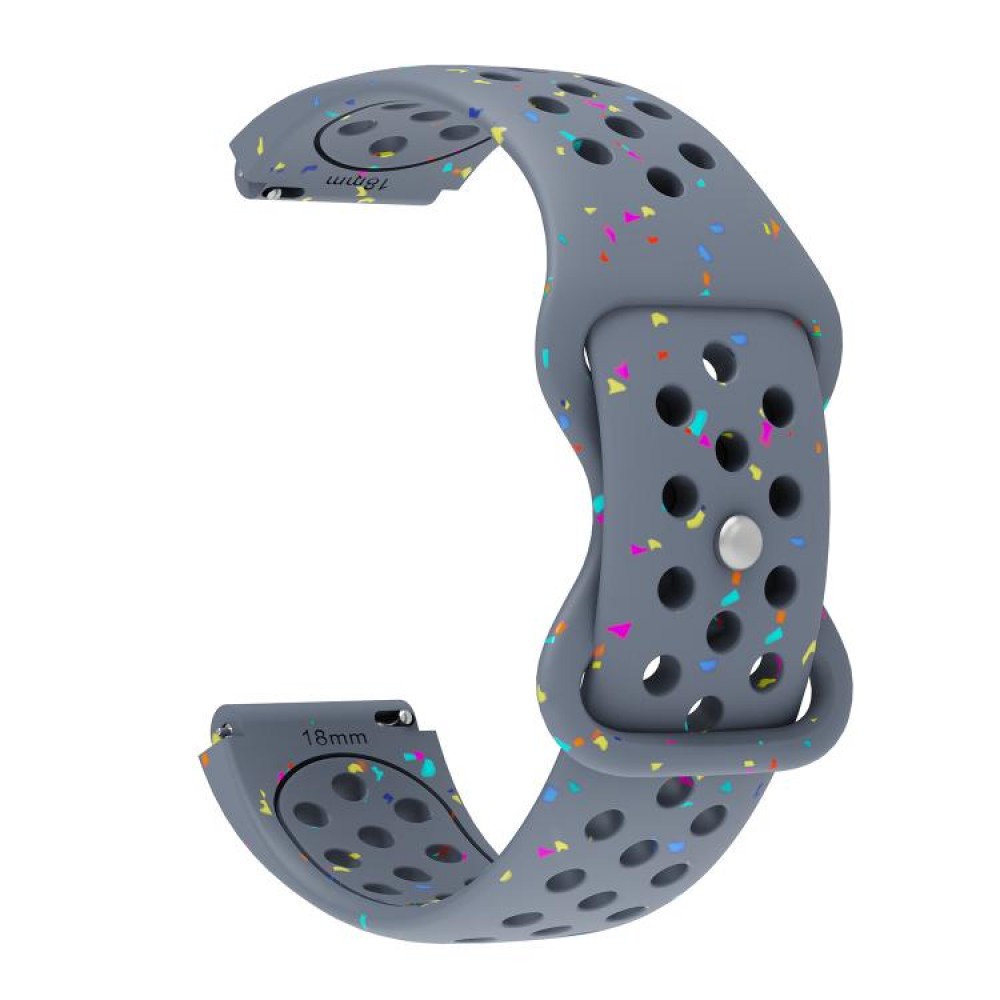 Λουράκι σιλικόνης colorful dots pattern με τρύπες για το Huawei Watch GT 5 41mm Blue Gray Λουράκι σιλικόνης colorful dots pattern με τρύπες για το Huawei Watch GT 5 41mm Blue Gray
