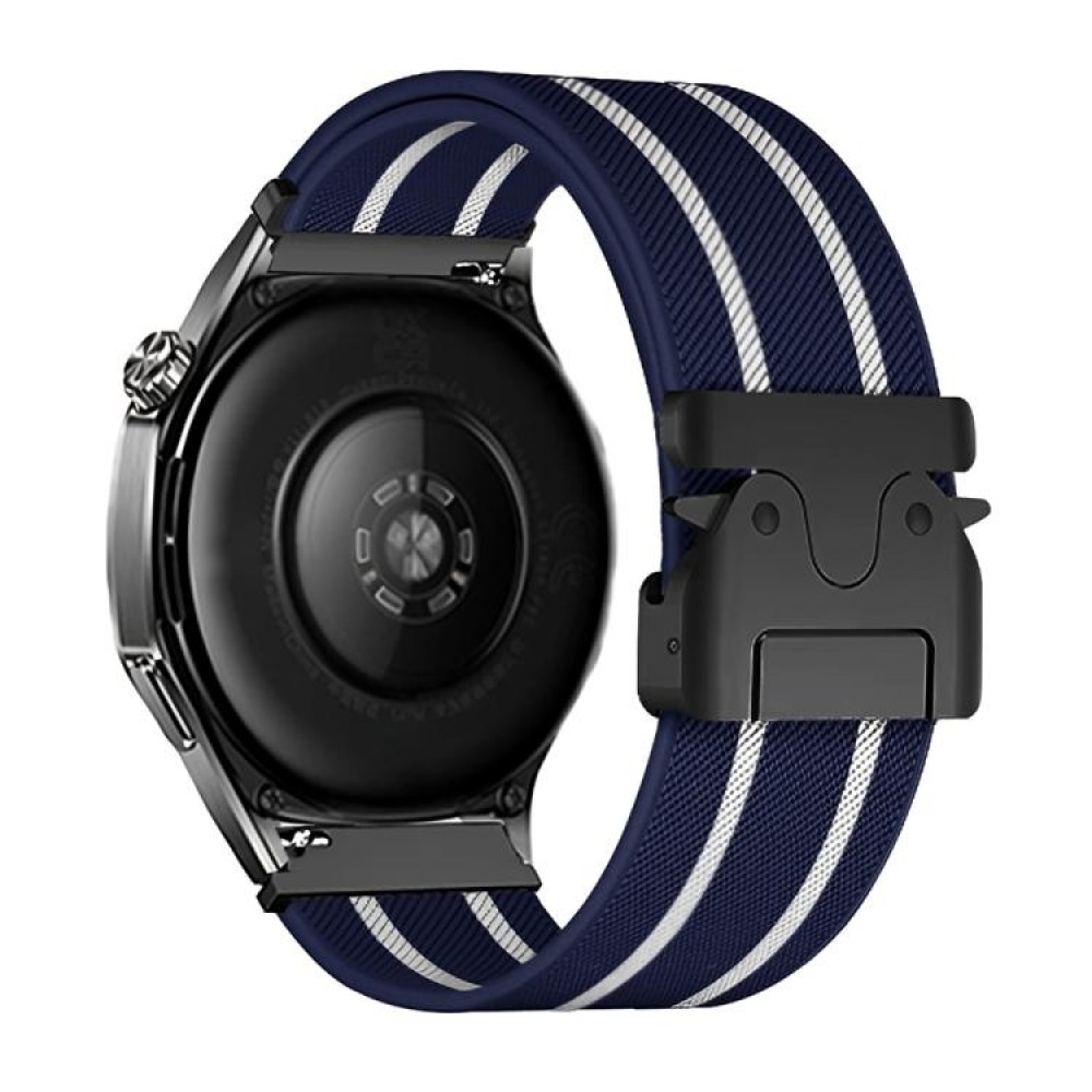 Nylon λουράκι με μεταλλικό κούμπωμα για το Haylou RT LS05S 45mm / RT2 LS10 46mm / RS3 LS04 / GST (LS09B)  Midnight Blue White