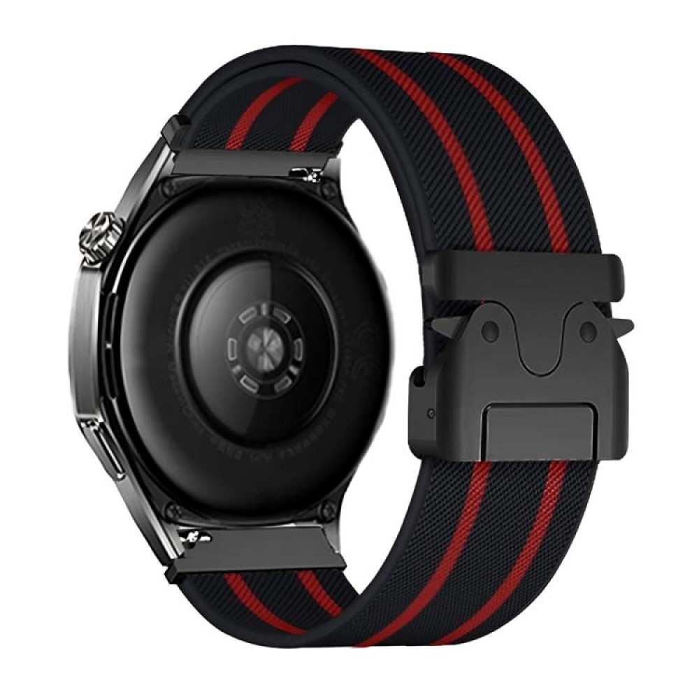 Nylon λουράκι με μεταλλικό κούμπωμα για το Garmin Venu 3 Black Red