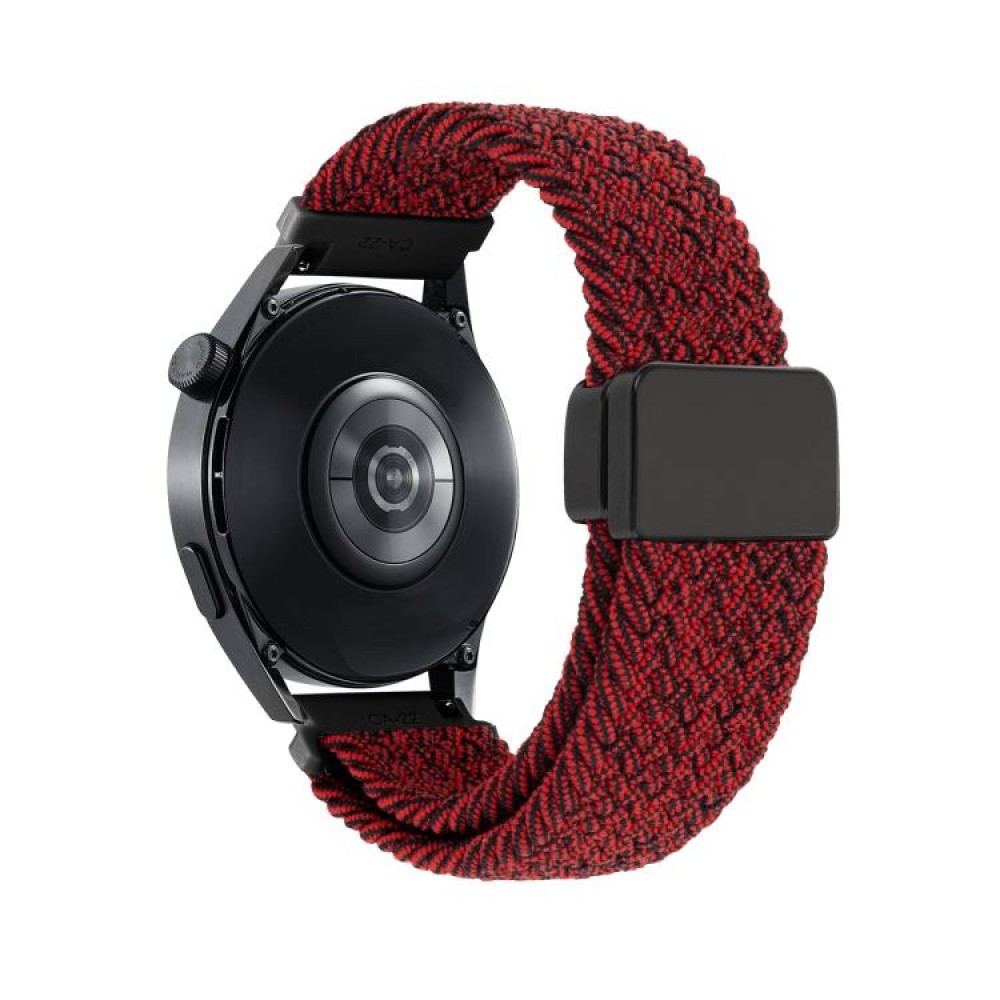 Nylon Braided λουράκι με μαγνητικό μαύρο κλείσιμο για το Garmin Venu 3 Black Red Nylon Braided λουράκι με μαγνητικό μαύρο κλείσιμο για το Garmin Venu 3 Black Red