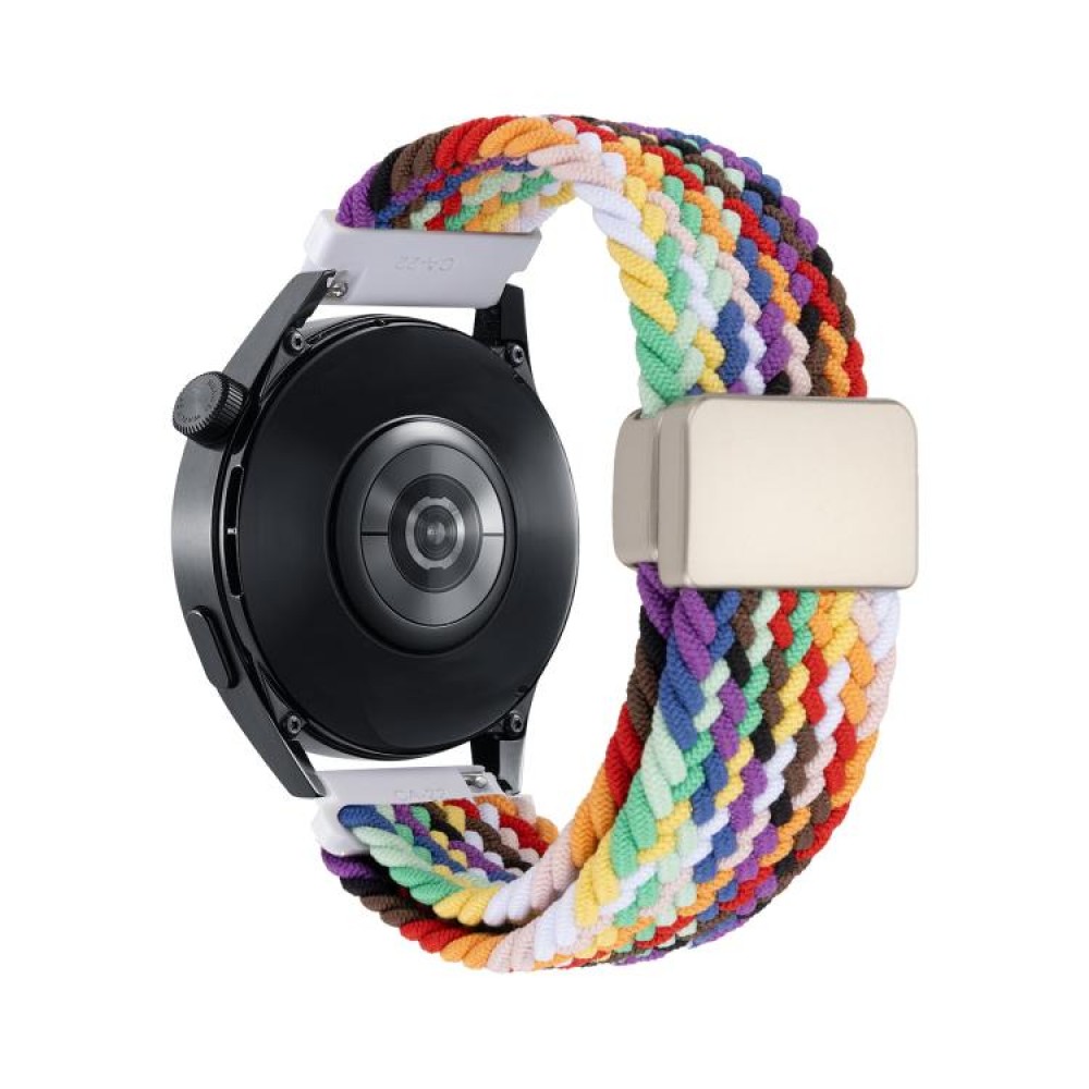 Nylon Braided λουράκι με μαγνητικό μαύρο κλείσιμο για το Garmin Venu 3 Rainbow Color Nylon Braided λουράκι με μαγνητικό μαύρο κλείσιμο για το Garmin Venu 3 Rainbow Color