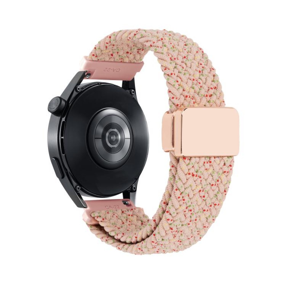 Nylon Braided λουράκι με μαγνητικό μαύρο κλείσιμο για το Garmin Venu 3 Starlight Pink Nylon Braided λουράκι με μαγνητικό μαύρο κλείσιμο για το Garmin Venu 3 Starlight Pink