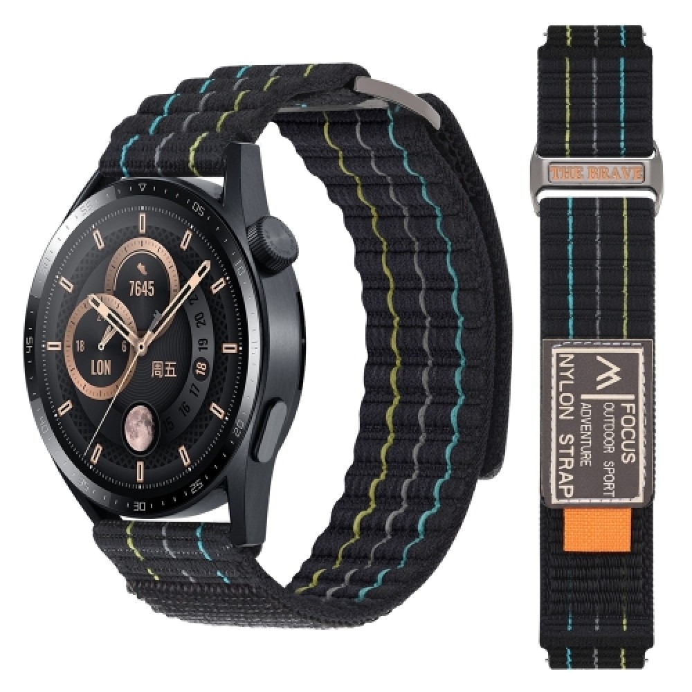 Nylon λουράκι Dual-Section με αυτοκόλλητο κλείσιμο για το Garmin Venu 3 Black Nylon λουράκι Dual-Section με αυτοκόλλητο κλείσιμο για το Garmin Venu 3 Black