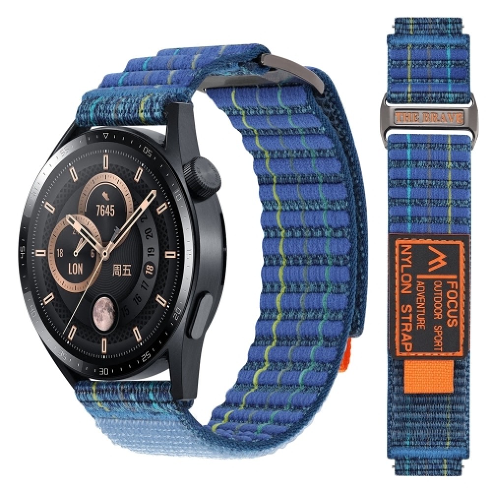 Nylon λουράκι Dual-Section με αυτοκόλλητο κλείσιμο για το Garmin Venu 3 Blue