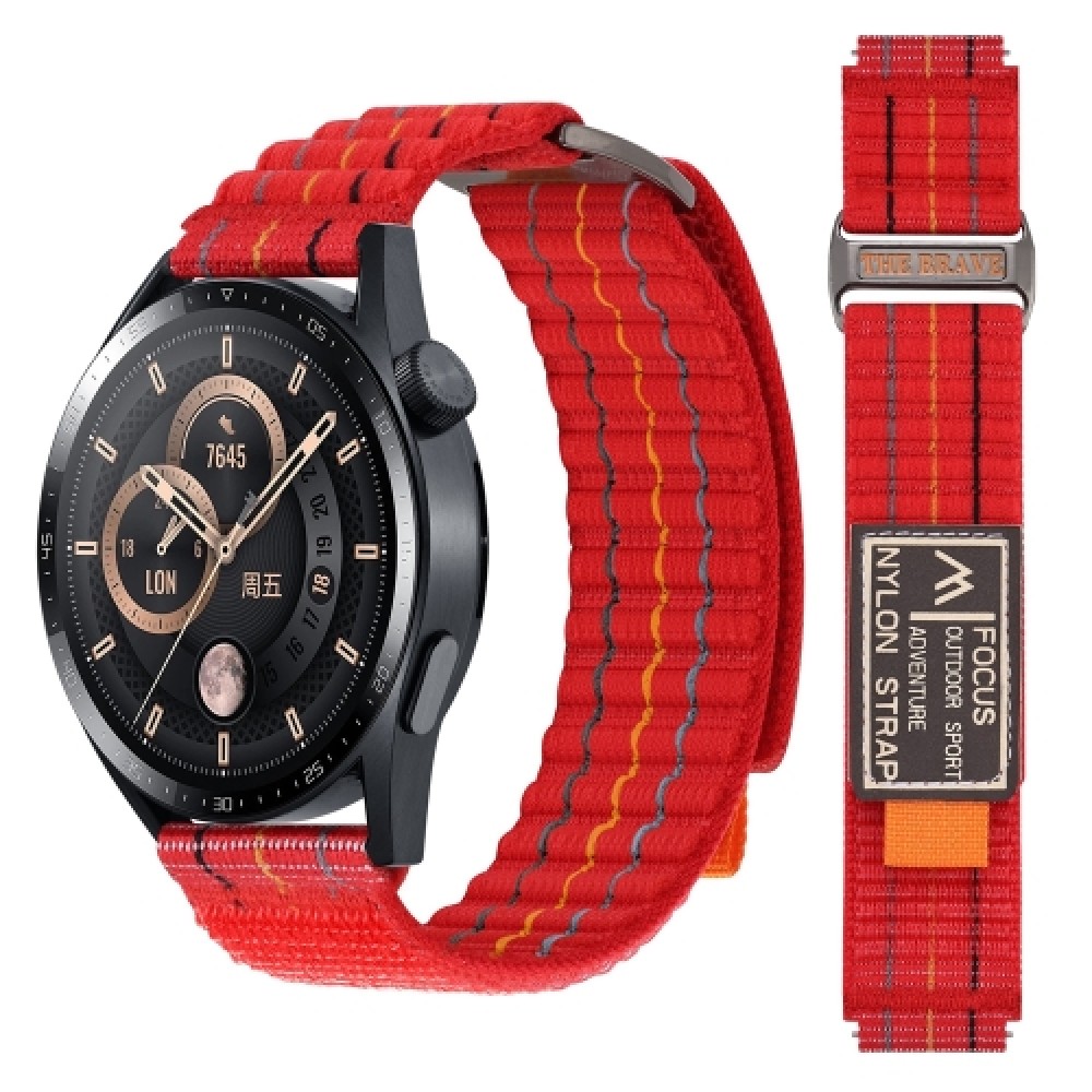 Nylon λουράκι Dual-Section με αυτοκόλλητο κλείσιμο για το Garmin Venu 3 Red Nylon λουράκι Dual-Section με αυτοκόλλητο κλείσιμο για το Garmin Venu 3 Red