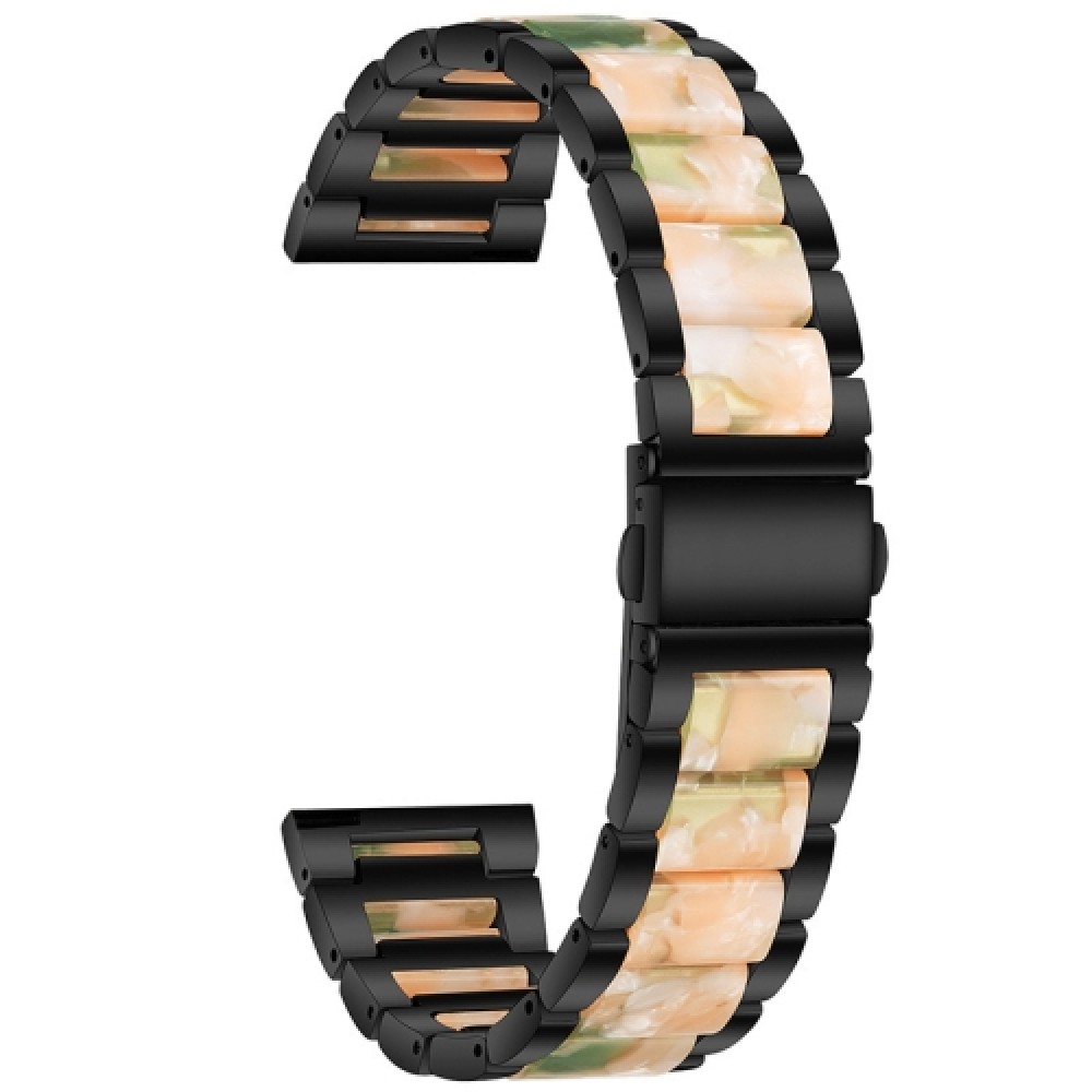 Λουράκι dual-color μεταλλικό και ρητίνης για το HUAWEI WATCH GT 3 42 mm Black+Pink Green Λουράκι dual-color μεταλλικό και ρητίνης για το HUAWEI WATCH GT 3 42 mm Black+Pink Green