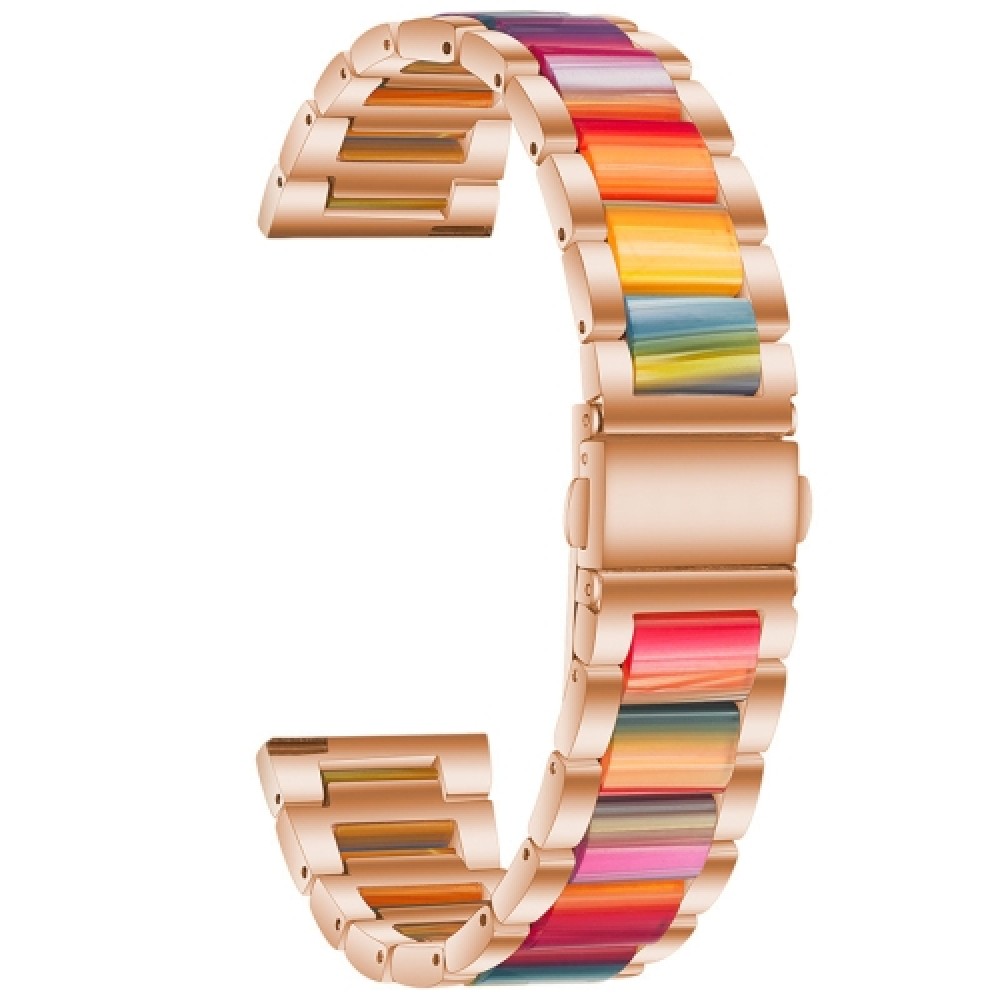 Λουράκι dual-color μεταλλικό και ρητίνης για το HUAWEI WATCH GT 3 42 mm Rose Gold+Rainbow Λουράκι dual-color μεταλλικό και ρητίνης για το HUAWEI WATCH GT 3 42 mm Rose Gold+Rainbow