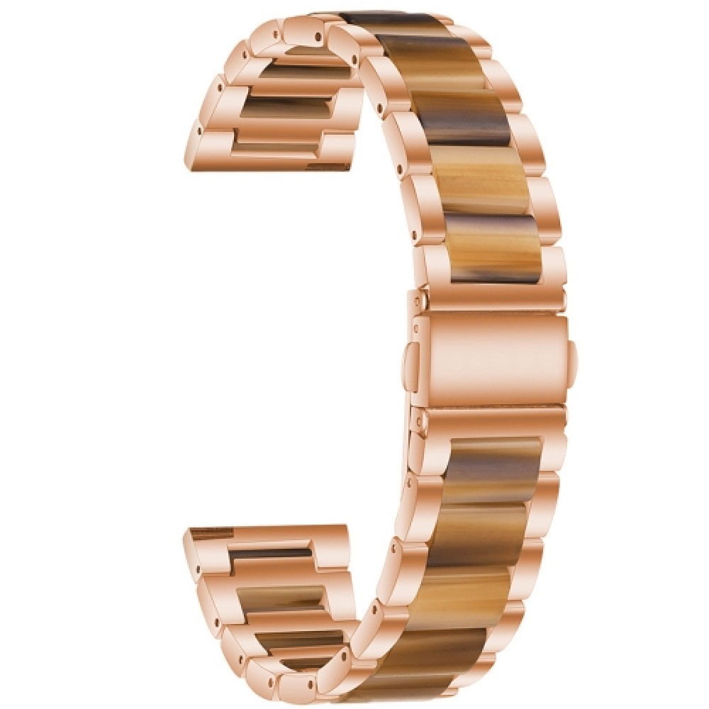 Λουράκι dual-color μεταλλικό και ρητίνης για το HUAWEI WATCH GT 3 42 mm Rose Gold+Honey