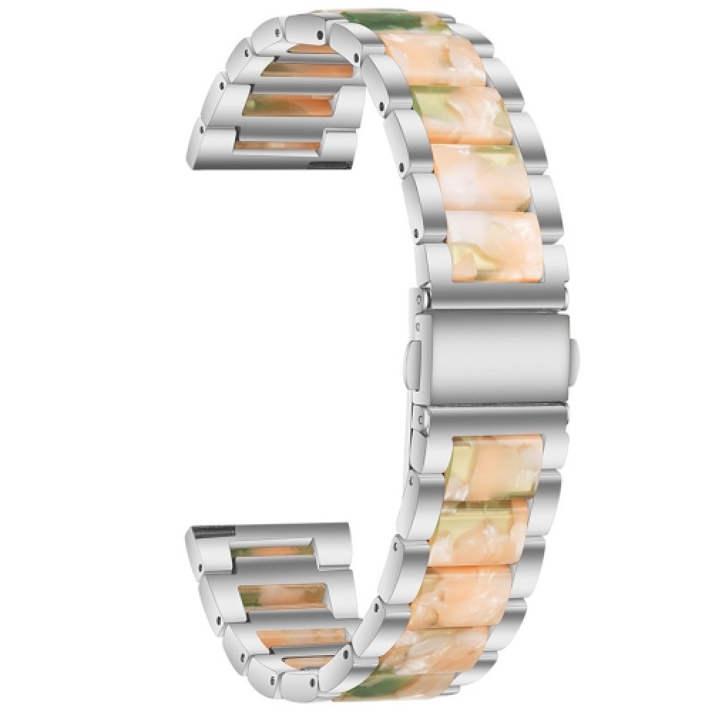 Λουράκι dual-color μεταλλικό και ρητίνης για το HUAWEI WATCH GT 3 42 mm Silver+Pink Green Λουράκι dual-color μεταλλικό και ρητίνης για το HUAWEI WATCH GT 3 42 mm Silver+Pink Green