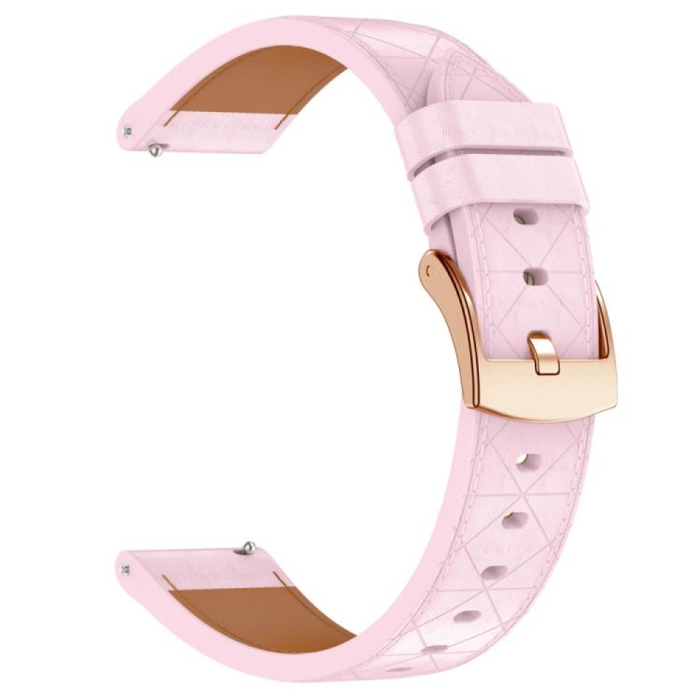 Δερμάτινο λουράκι Square pattern με rose gold κούμπωμα για το HUAWEI WATCH GT 3 42 mm Pink Δερμάτινο λουράκι Square pattern με rose gold κούμπωμα για το HUAWEI WATCH GT 3 42 mm Pink