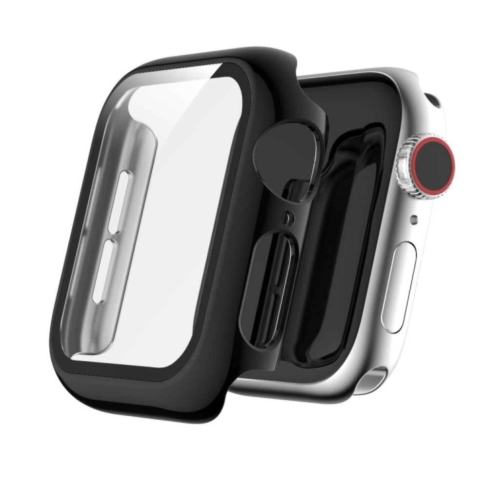 Θήκη σιλικόνης προστασίας με ενσωματομένη προστασία οθόνης για το Apple Watch Series 5 & 4 44mm(Black)
