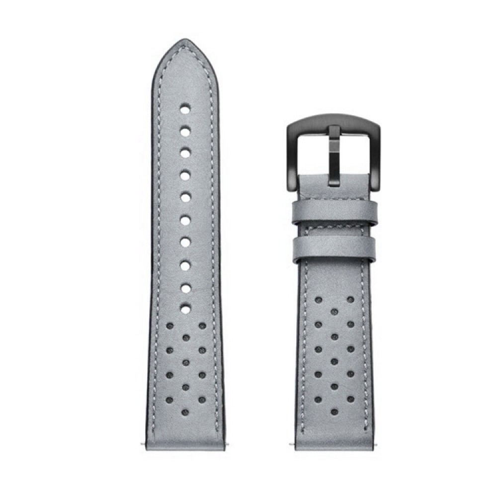 Δερμάτινο λουράκι με τρύπες για το Realme Watch S -(Grey)
