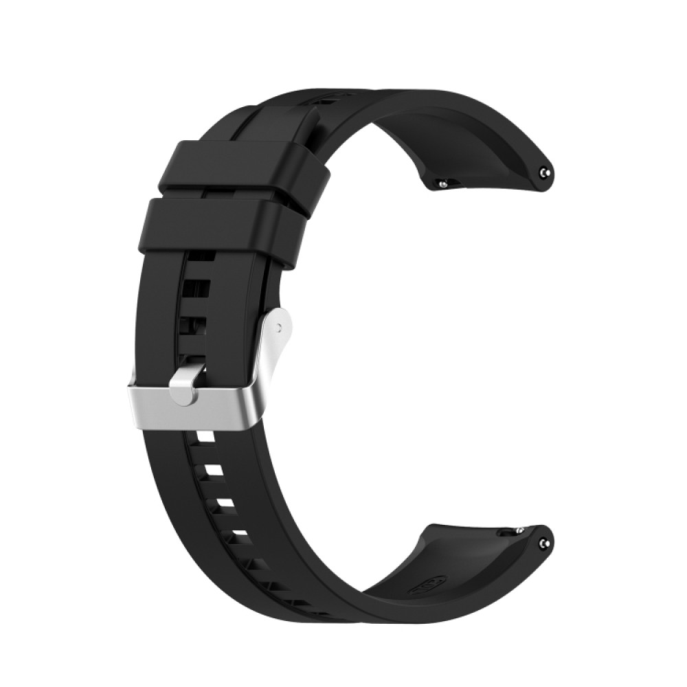 Λουράκι σιλικόνης με ασημί κούμπωμα Για Το Galaxy Watch 46mm/GEAR S3 CLASSIC / FRONTIER / Watch 3 (45mm)-(Black)