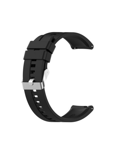 Λουράκι σιλικόνης με ασημί κούμπωμα Για Το Galaxy Watch 46mm/GEAR S3 CLASSIC / FRONTIER / Watch 3 (45mm)-(Black)