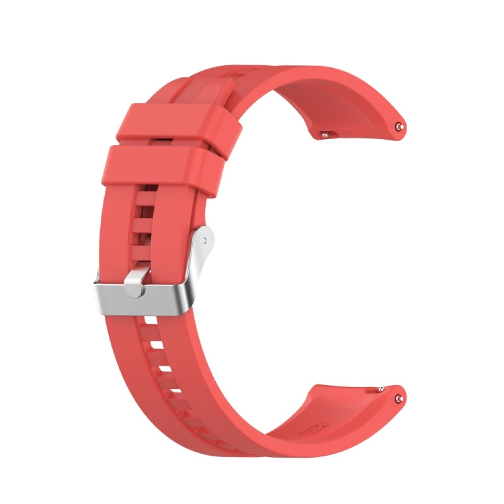 Λουράκι σιλικόνης με ασημί κούμπωμα Για Το Galaxy Watch 46mm/GEAR S3 CLASSIC / FRONTIER / Watch 3 (45mm)-(Red)