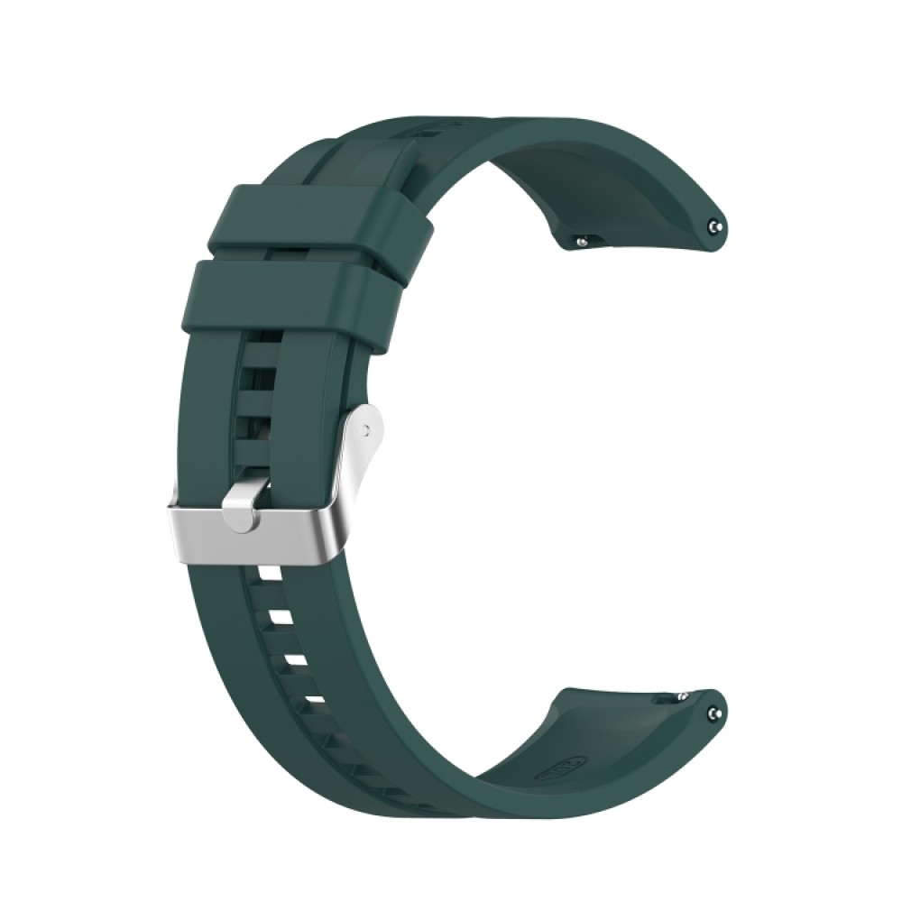 Λουράκι σιλικόνης με ασημί κούμπωμα Για Το Galaxy Watch 46mm/GEAR S3 CLASSIC / FRONTIER / Watch 3 (45mm)-(Dark Green)