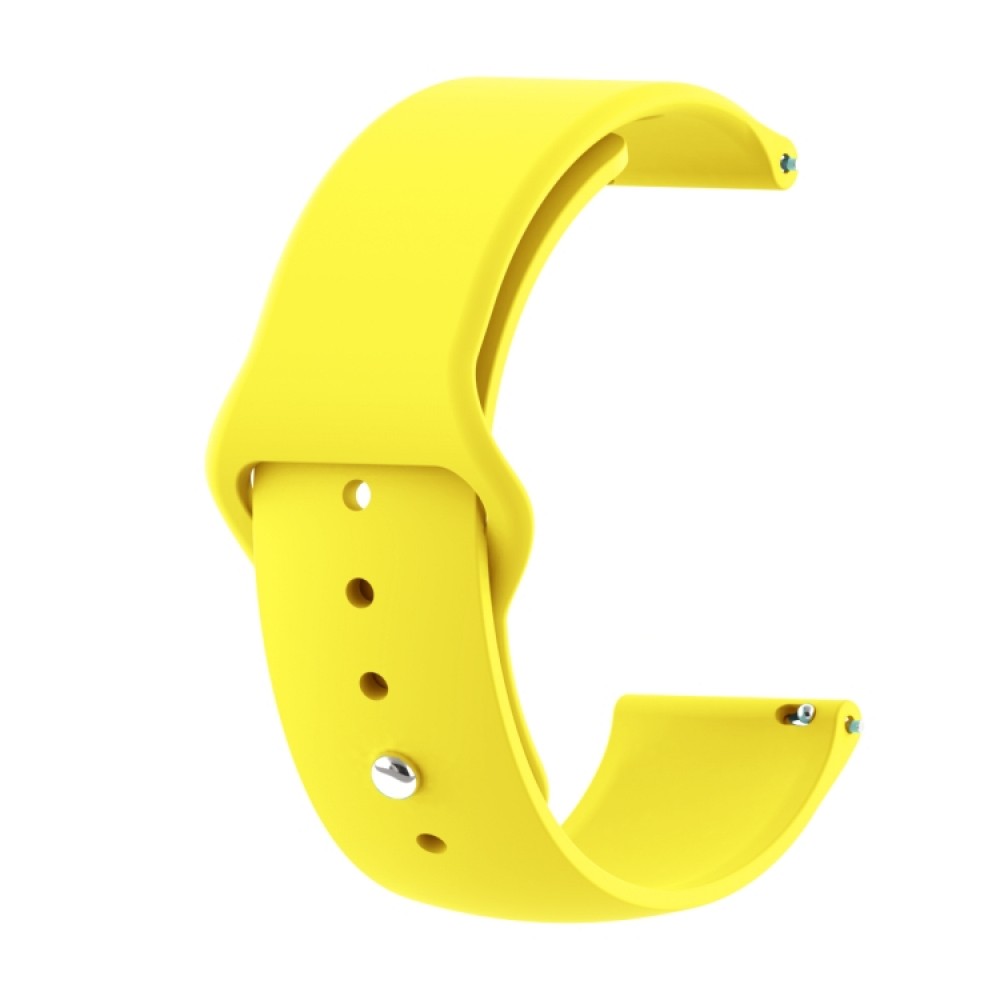 Λουράκι σιλικόνης με εσωτερικό κούμπωμα για το Galaxy Watch 46mm/GEAR S3 CLASSIC / FRONTIER / Watch 3 (45mm) -(Yellow)