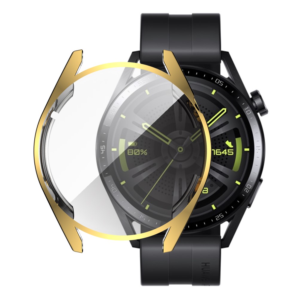 Θήκη προστασίας σιλικόνης με ενσωματωμένη προστασία οθόνη για το Huawei Watch GT 3 46mm - Gold