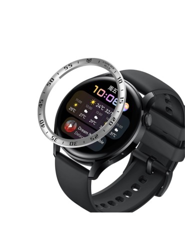 Προστατευτικός δαχτύλιος για το Huawei Watch 3 - Silver/Black
